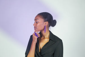 Interlocking Earrings and Ring_purple