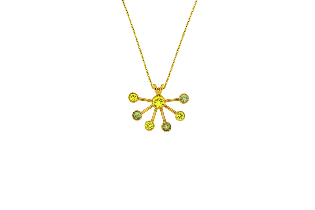 Freesia Necklace in Yellow Gold