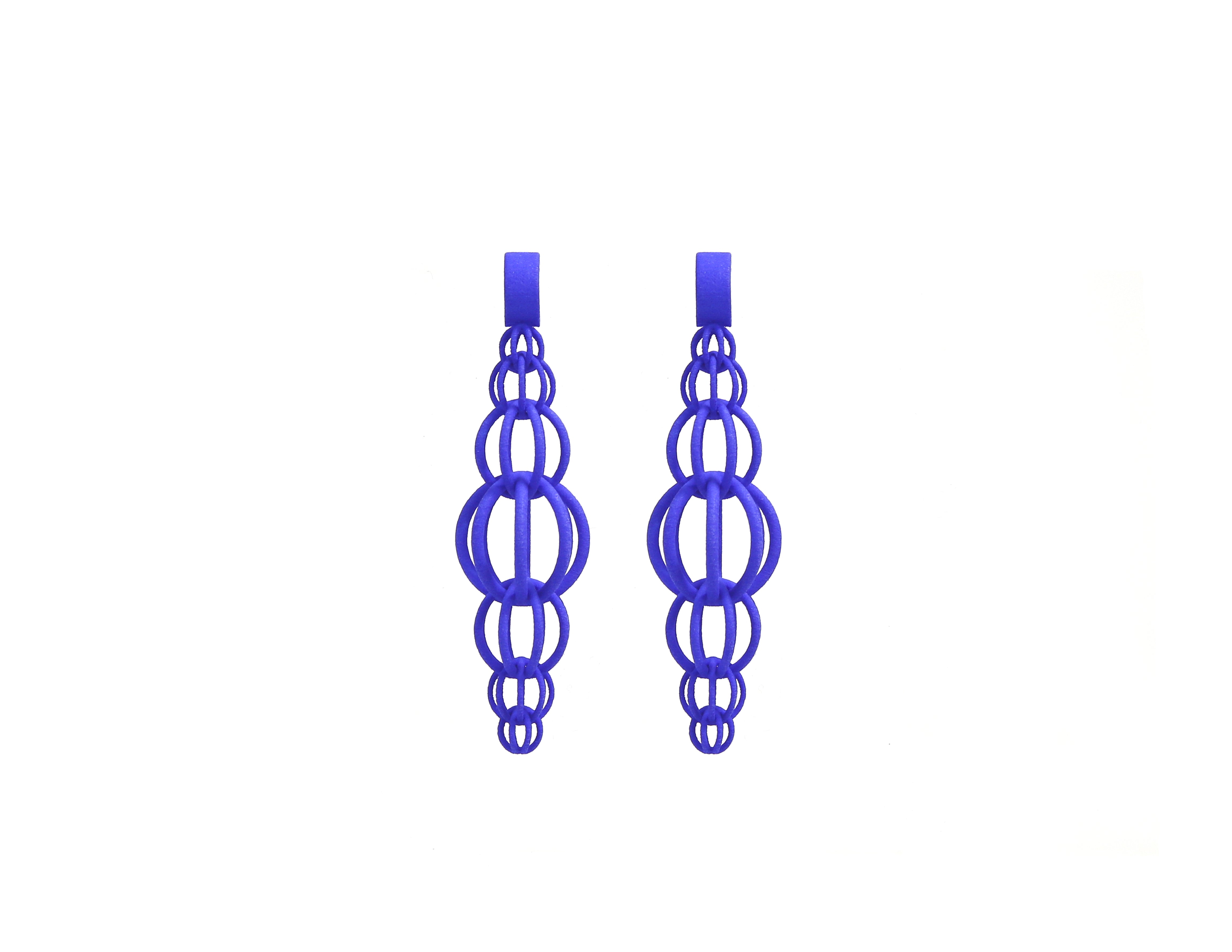 Interlocking Earrings and Ring_blue