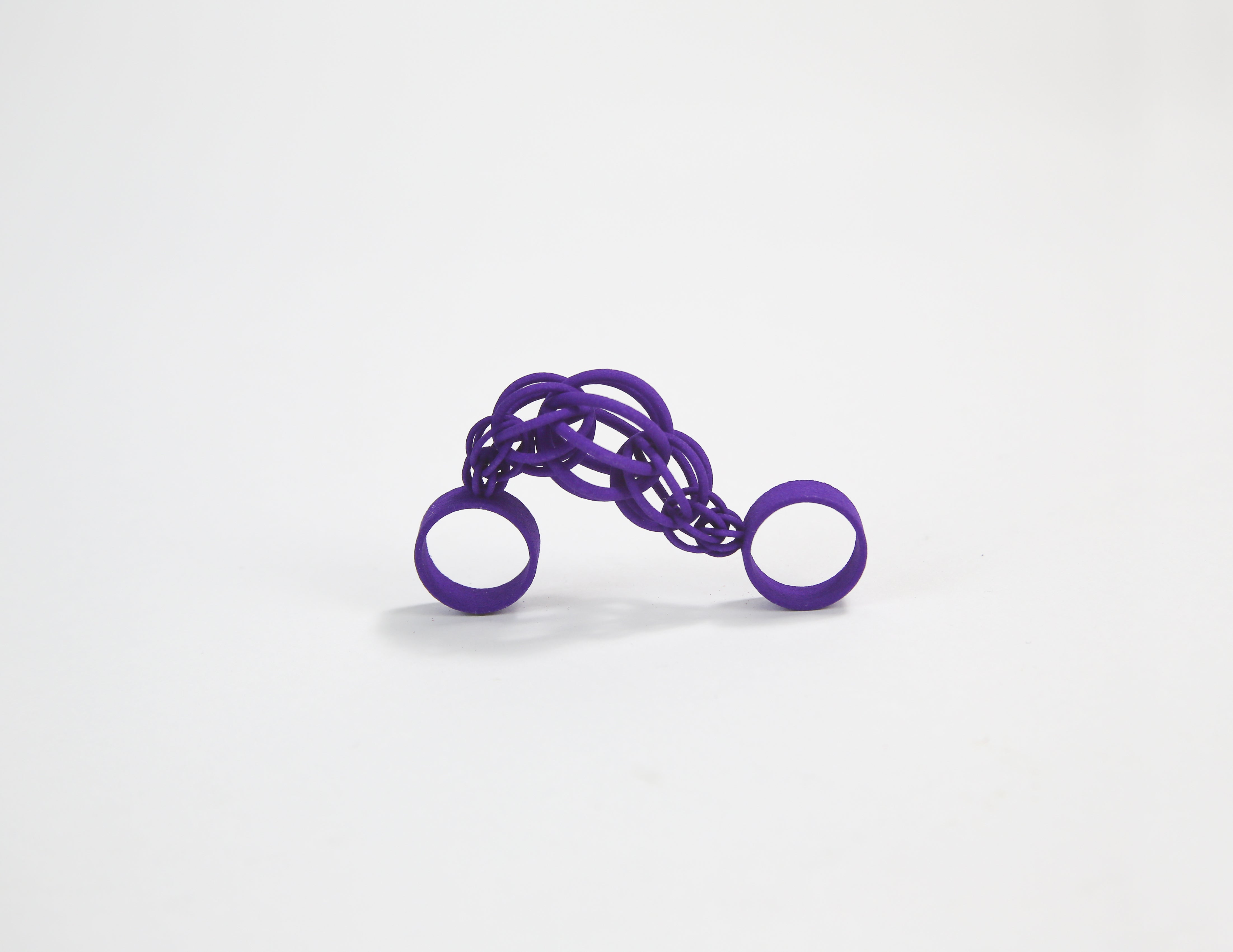 Interlocking Earrings and Ring_purple