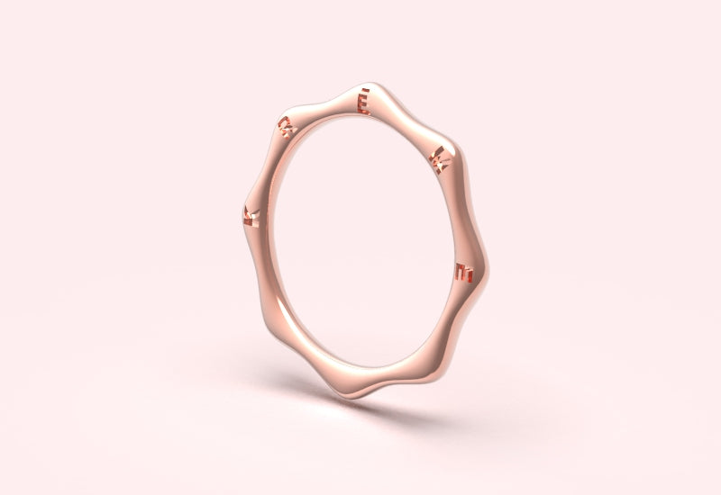 Octa Gold 1.5mm Band in 18k Pink Gold